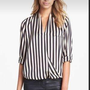 Vince Camuto sL black and white blouse.